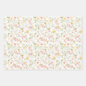 Schöne botanische Sommer-Wildblumen Einfach Niedli Geschenkpapier Set (Vorderseite 2)