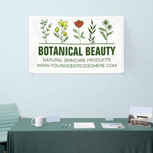 Schöne botanische Spa-Hautpflegeprodukte Banner