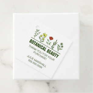 Schöne Botanische Spa-Hautpflegeprodukte-Party Geschenkanhänger