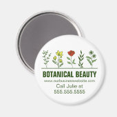 Schöne botanische Spa-Salon-Blumen Geschäft Magnet (Vorderseite/Rückseite)