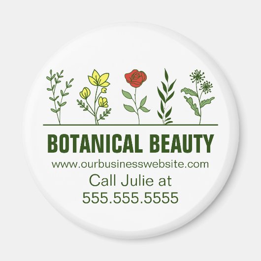 Schöne botanische Spa-Salon-Blumen Geschäft Magnet (Vorne)
