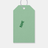 Schöne botanische Typografie Geschenkanhänger (Rückseite)