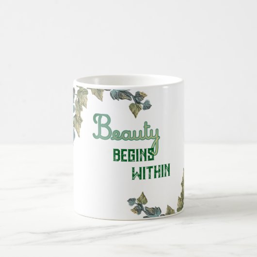 Schöne botanische Typografie Kaffeetasse (Mittel)