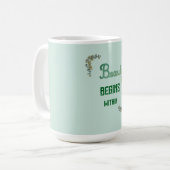 Schöne botanische Typografie Kaffeetasse (Vorderseite Links)