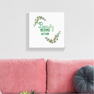 Schöne botanische Typografie Leinwanddruck