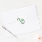 Schöne botanische Typografie Runder Aufkleber (Umschlag)