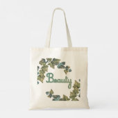 Schöne botanische Typografie Tragetasche (Rückseite)