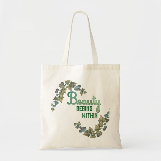 Schöne botanische Typografie Tragetasche (Vorne)