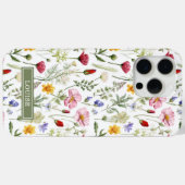 Schöne botanische Wildblumen Name Case-Mate iPhone Hülle (Rückseite (Horizontal))
