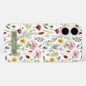 Schöne botanische Wildblumen Name Case-Mate iPhone Hülle (Rückseite (Horizontal))
