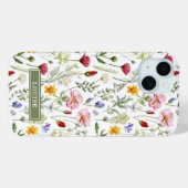 Schöne botanische Wildblumen Name Case-Mate iPhone Hülle (Rückseite (Horizontal))