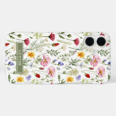 Schöne botanische Wildblumen Name Case-Mate iPhone Hülle (Rückseite (Horizontal))