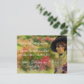 Schöne Botschaft Mann an Ehefrau Glückwunsch zum G Postkarte (Stehend Vorderseite)