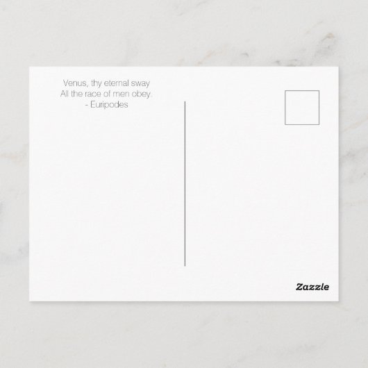 Schöne Botticelli Venus restauriert und neu Postkarte (Rückseite)