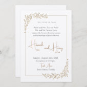 Schöne Branchen Jüdische Einladungen für Hochzeite (Vorne/Hinten)