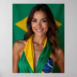 Schöne brasilianische Frau Poster