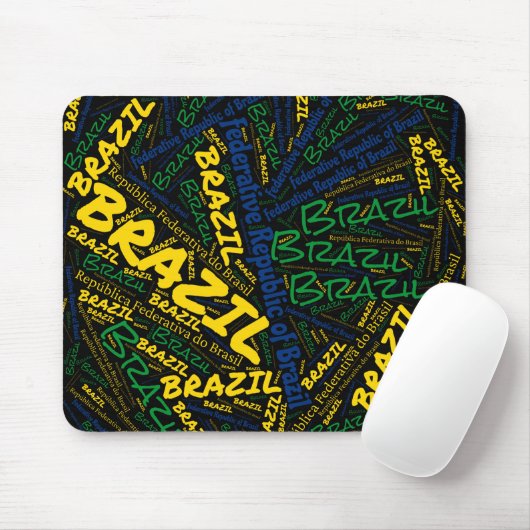 Schöne Brasilien Flag Farben Patriotic Mousepad (Mit Mouse)
