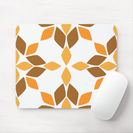 schöne braune Blume Blütenmuster Mousepad (Mit Mouse)