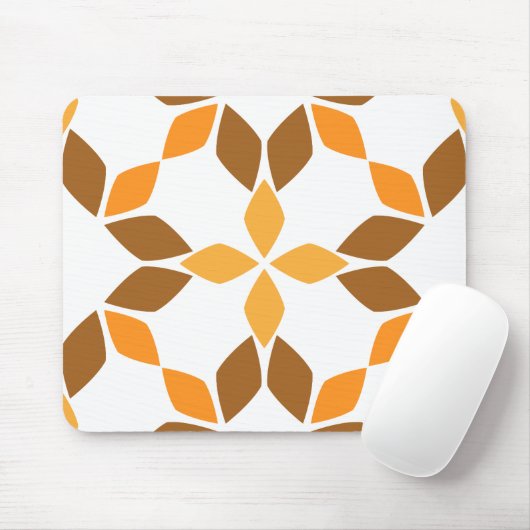 schöne braune Blume Blütenmuster Mousepad (Mit Mouse)