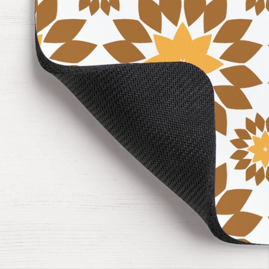 schöne braune Blume Blütenmuster Mousepad (Ecke)