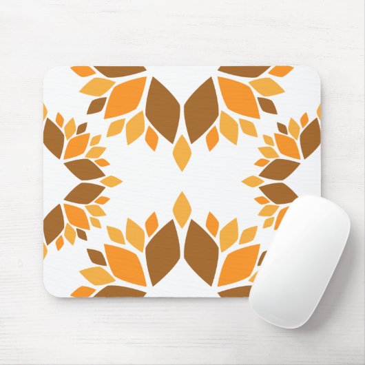 schöne braune Blume Blütenmuster Mousepad (Mit Mouse)