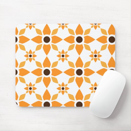 schöne braune Blume Blütenmuster Mousepad (Mit Mouse)
