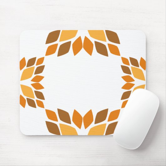 schöne braune Blume Blütenmuster Mousepad (Mit Mouse)