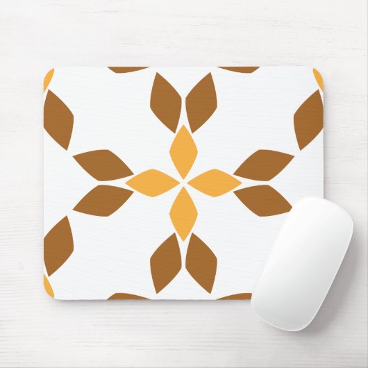 schöne braune Blume Blütenmuster Mousepad (Mit Mouse)