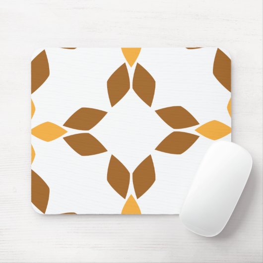 schöne braune Blume Blütenmuster Mousepad (Mit Mouse)