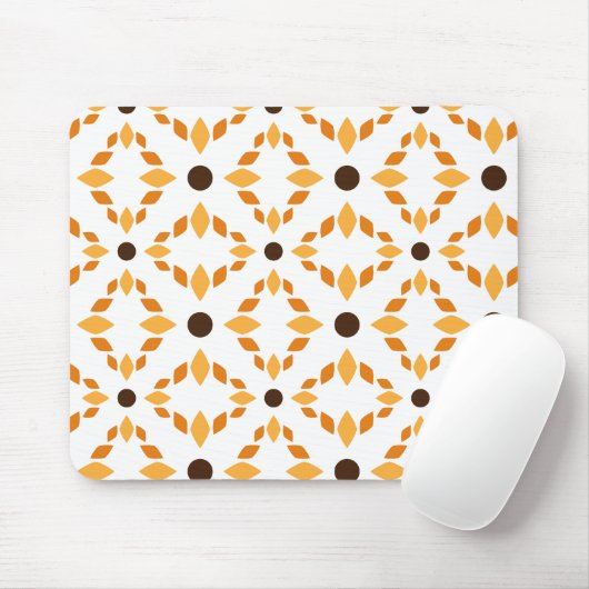 schöne braune Blume Blütenmuster Mousepad (Mit Mouse)