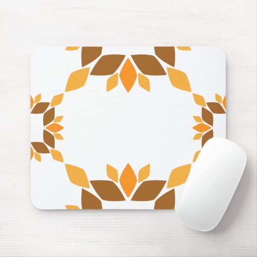 schöne braune Blume Blütenmuster Mousepad (Mit Mouse)