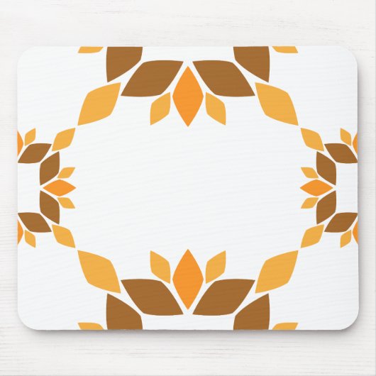 schöne braune Blume Blütenmuster Mousepad (Vorne)