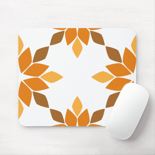 schöne braune Blume Blütenmuster Mousepad (Mit Mouse)