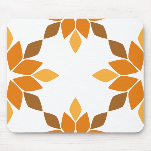schöne braune Blume Blütenmuster Mousepad (Vorne)