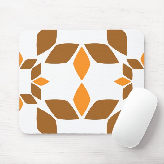 schöne braune Blume Blütenmuster Mousepad (Mit Mouse)