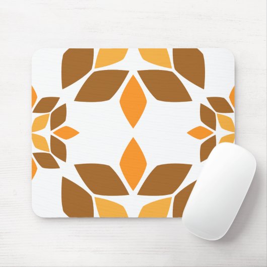 schöne braune Blume Blütenmuster Mousepad (Mit Mouse)