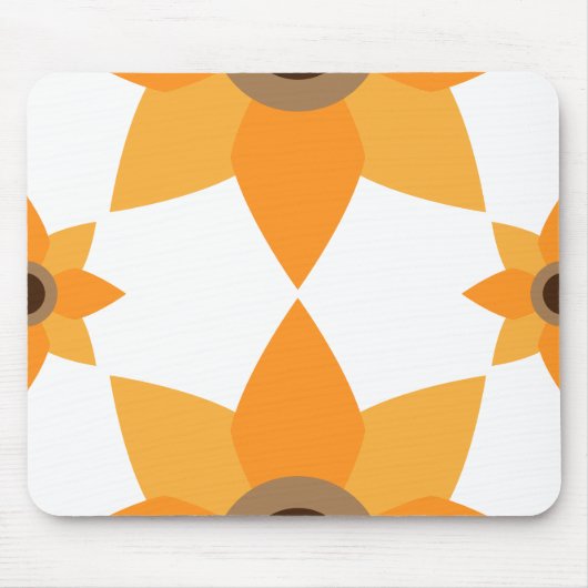 schöne braune Blume Blütenmuster Mousepad (Vorne)