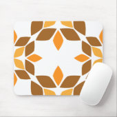schöne braune Blume Blütenmuster Mousepad (Mit Mouse)