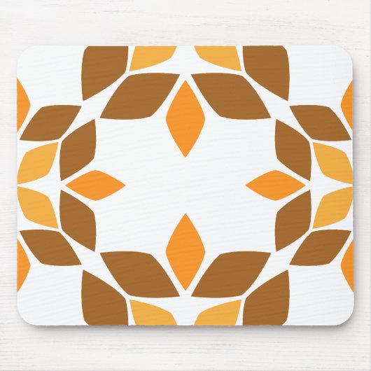 schöne braune Blume Blütenmuster Mousepad (Vorne)