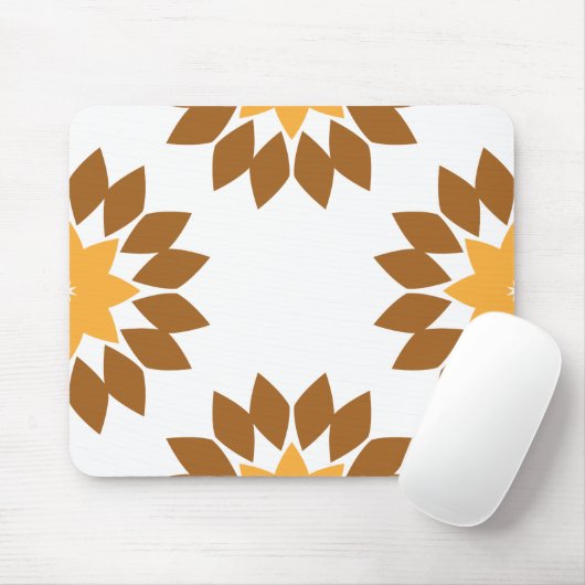 schöne braune Blume Blütenmuster Mousepad (Mit Mouse)
