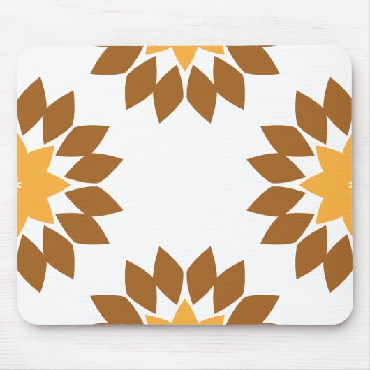 schöne braune Blume Blütenmuster Mousepad (Vorne)