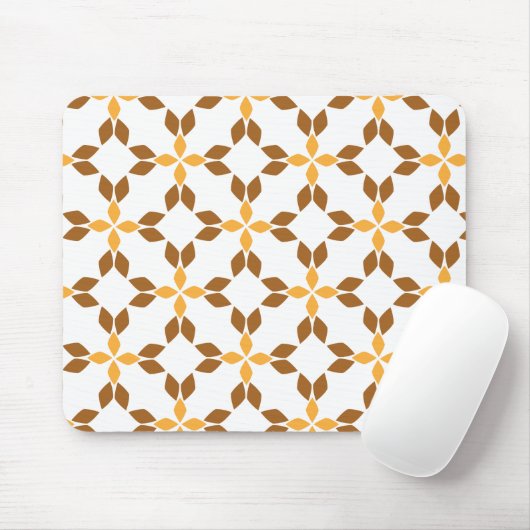 schöne braune Blume Blütenmuster Mousepad (Mit Mouse)