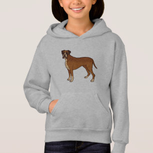 Schöne braune Boxer-Hunderasse-Design Hoodie