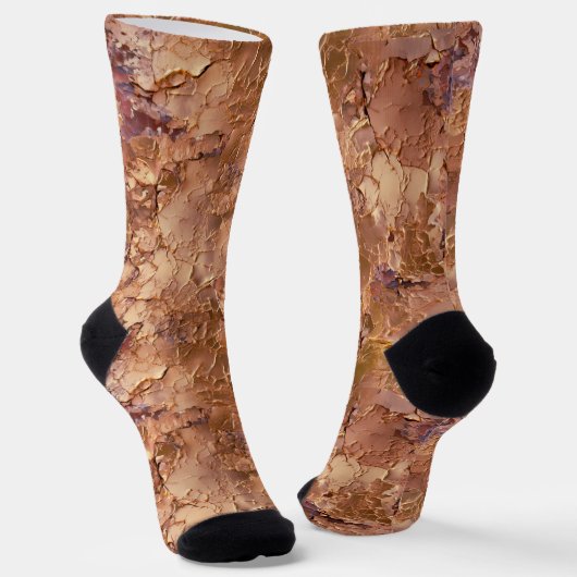 Schöne braune Cracking Textur Socken (Gewinkelt)
