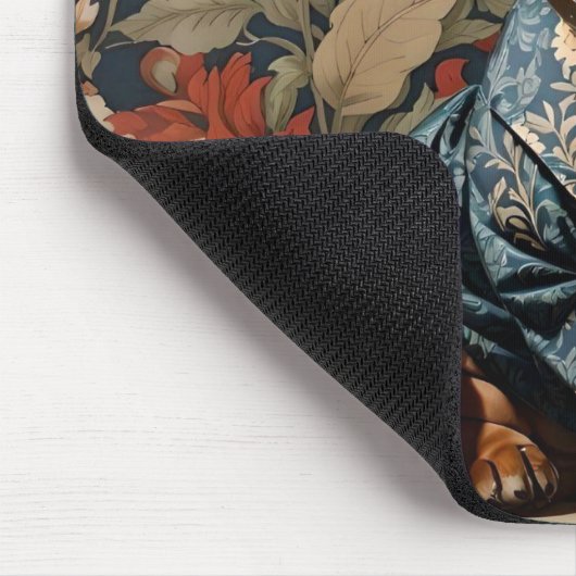 Schöne braune Dackel | Dackel Portrait Mousepad (Ecke)