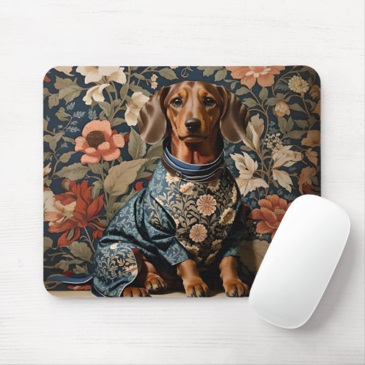 Schöne braune Dackel | Dackel Portrait Mousepad (Mit Mouse)