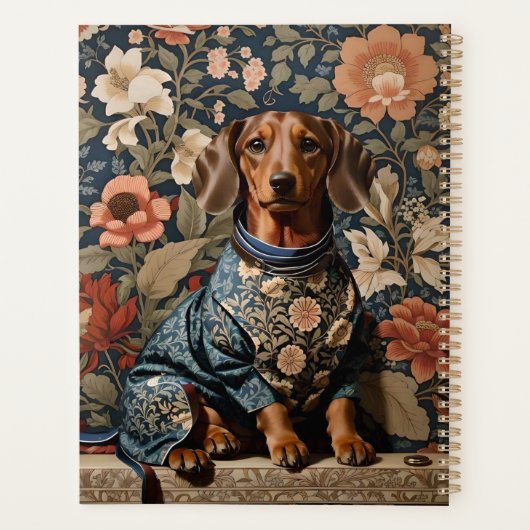 Schöne braune Dackel | Dackel Portrait Planer (Rückseite)