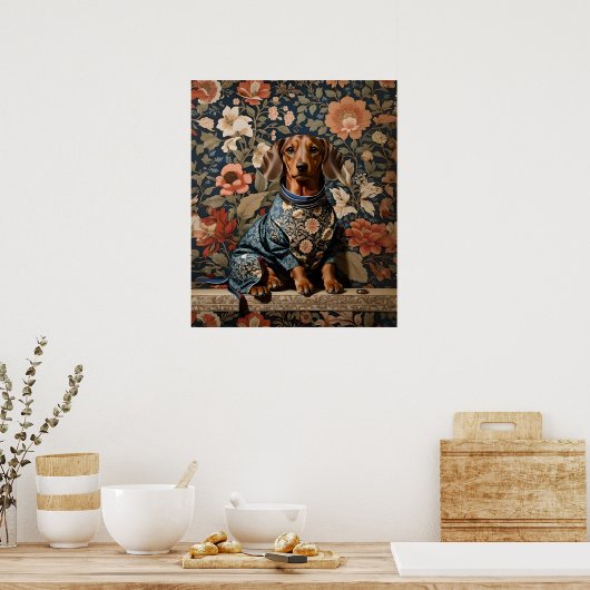 Schöne braune Dackel | Dackel Portrait Poster (Küche)