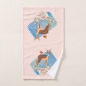 Schöne braune Dose mit weißen Flecken Badhandtuch Set (Handtuch)