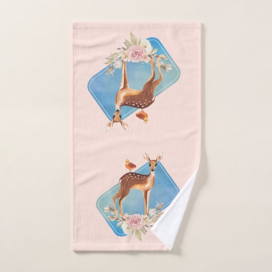 Schöne braune Dose mit weißen Flecken Badhandtuch Set (Handtuch)